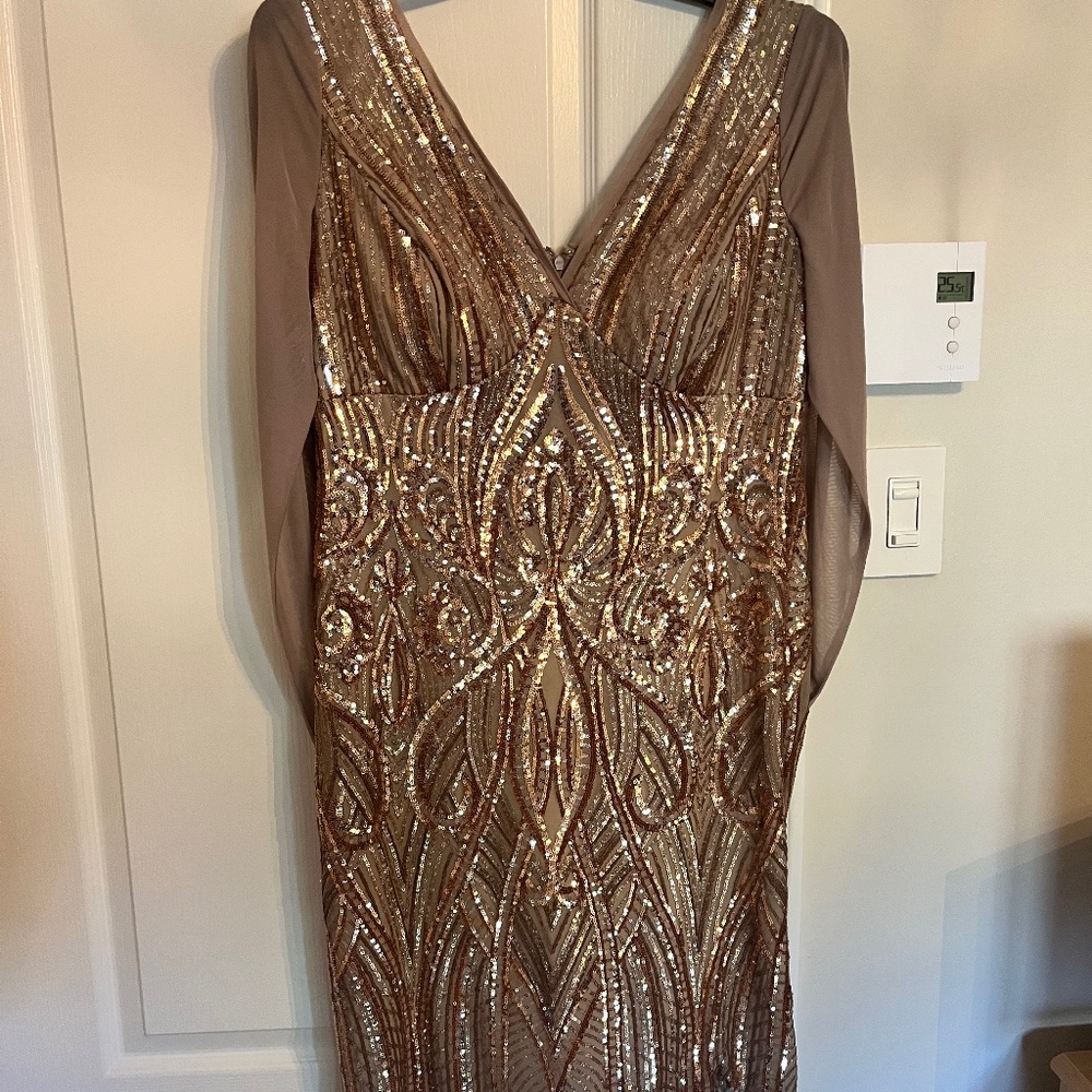 Taupe sequin dress